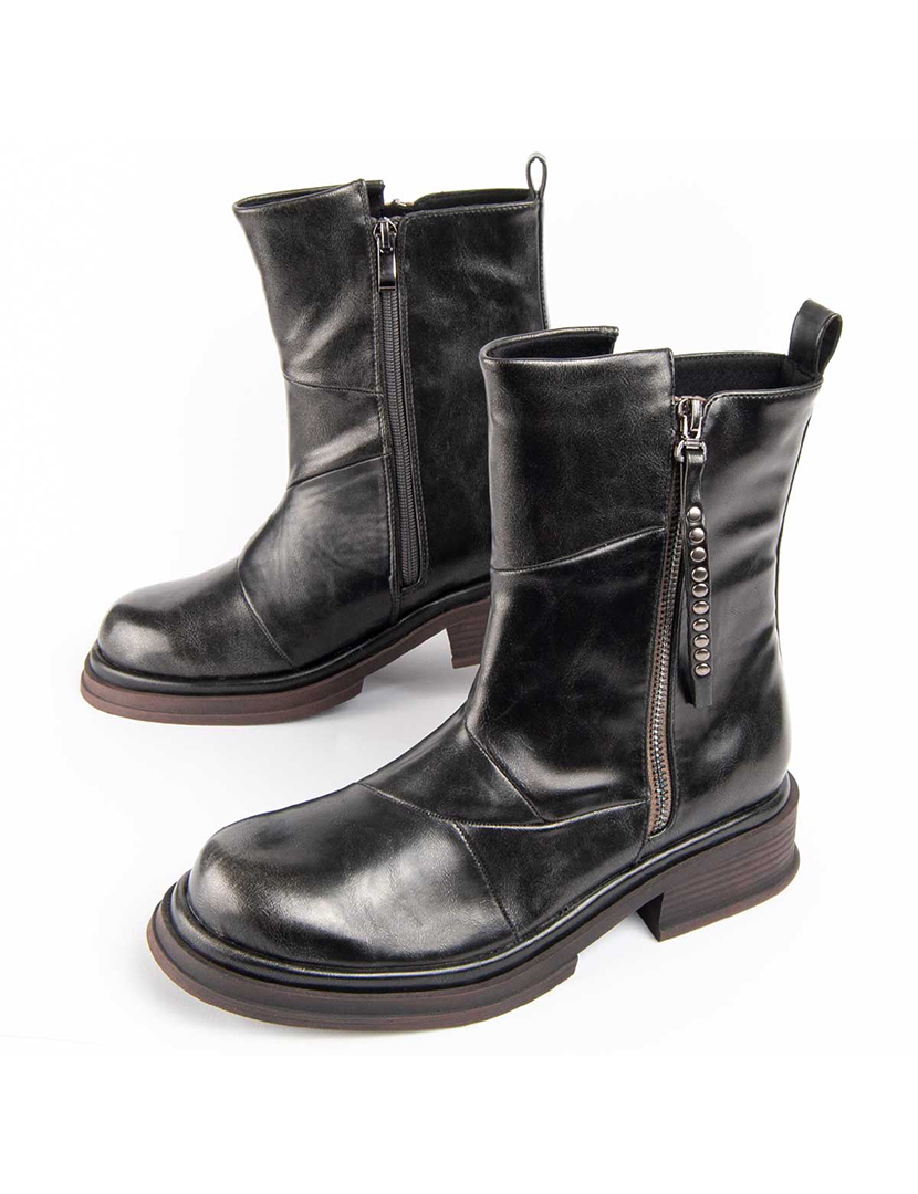 Botins com Salto Senhora Cinzento