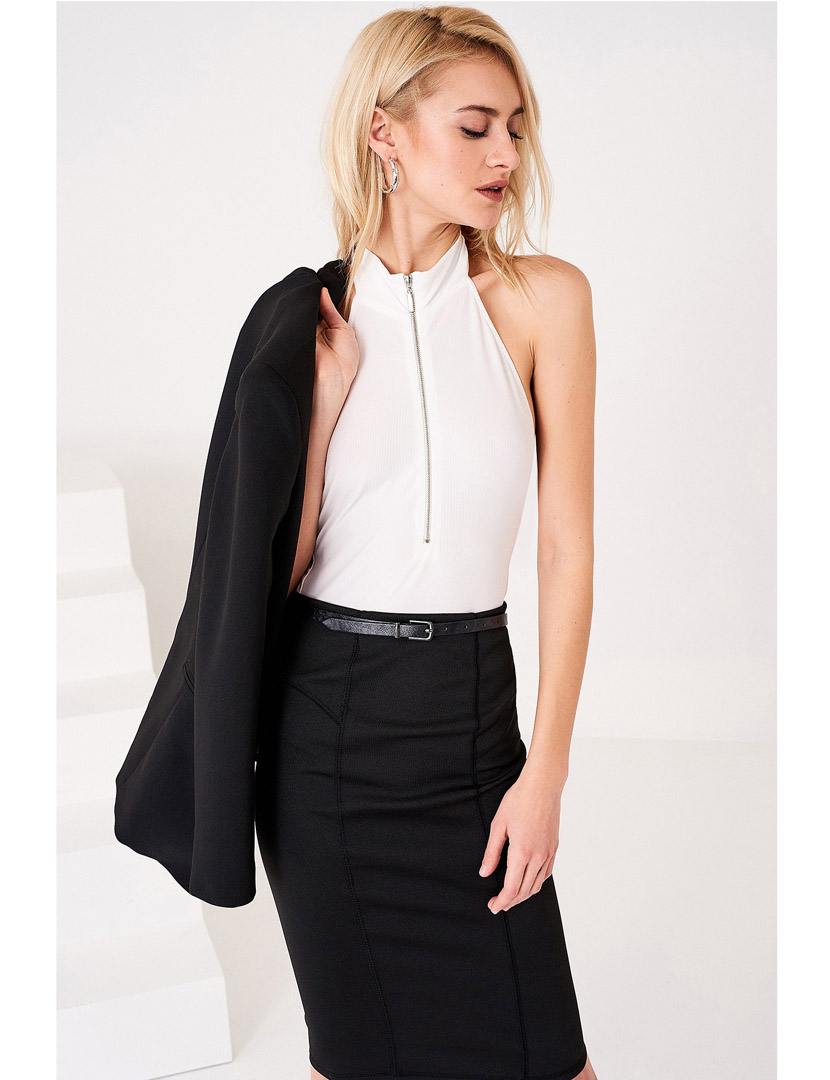 Body Senhora Cava com Fecho Branco