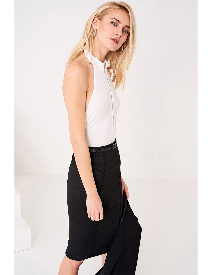 Body Senhora Cava com Fecho Branco