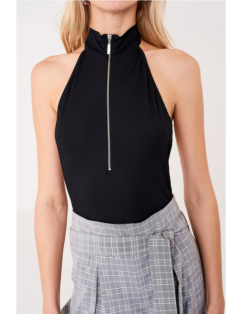 Body Senhora Cava com Fecho Preto