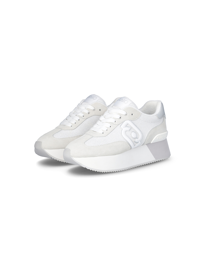 Ténis Senhora Branco e Prateado