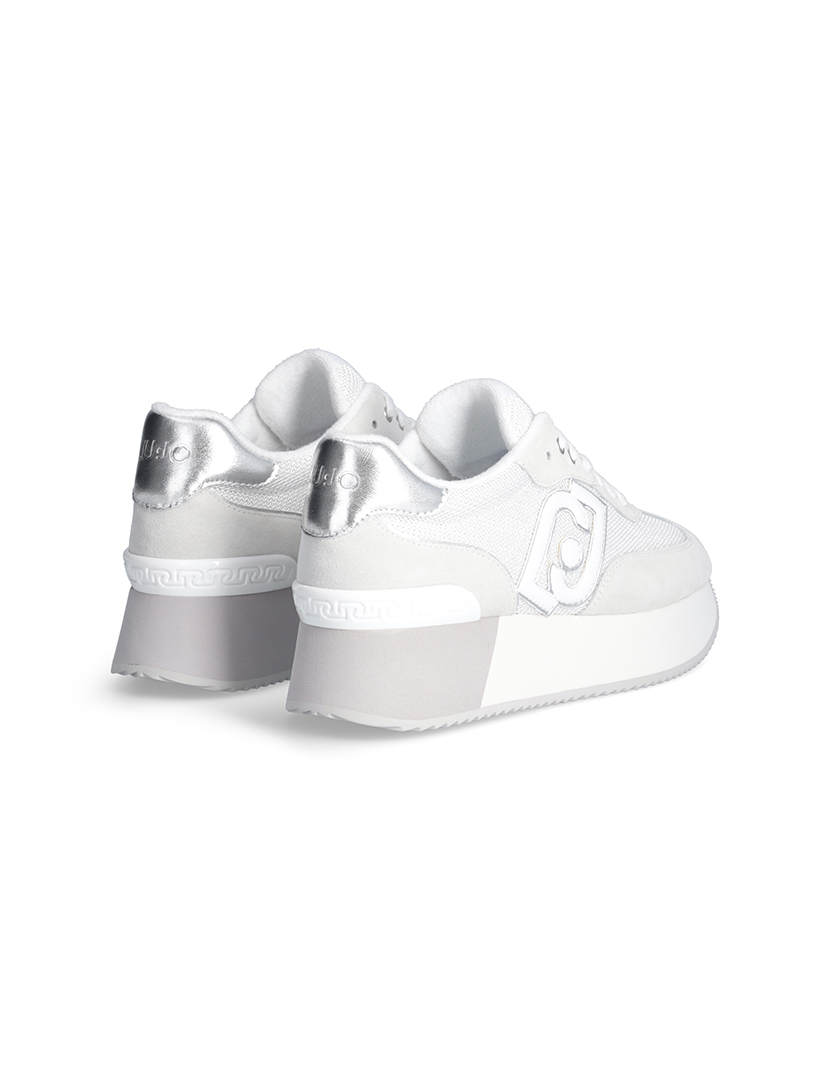 Ténis Senhora Branco e Prateado