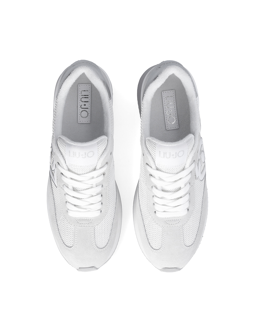 Ténis Senhora Branco e Prateado