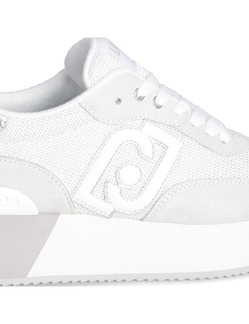 Ténis Senhora Branco e Prateado