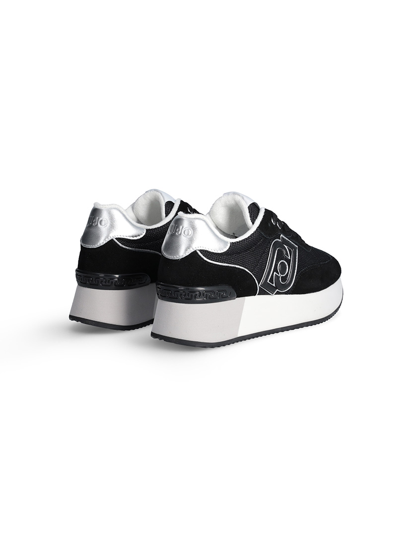 Ténis Senhora Preto e Prateado