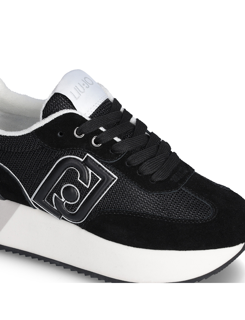 Ténis Senhora Preto e Prateado