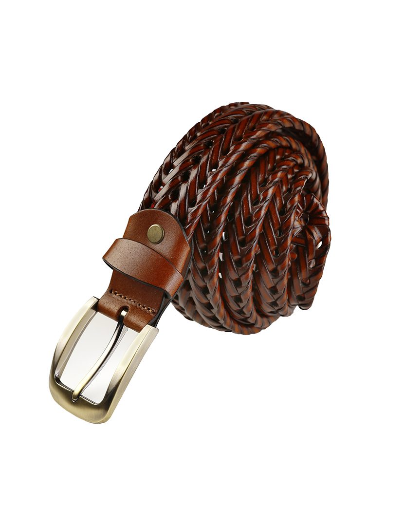 Cinto de Pele Homem Castanho