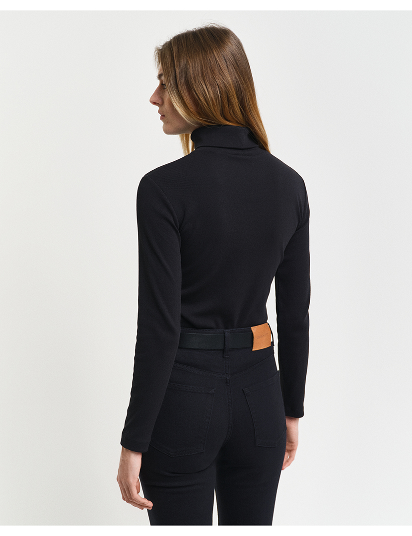 Camisola Gola Alta Slim Fit Preto