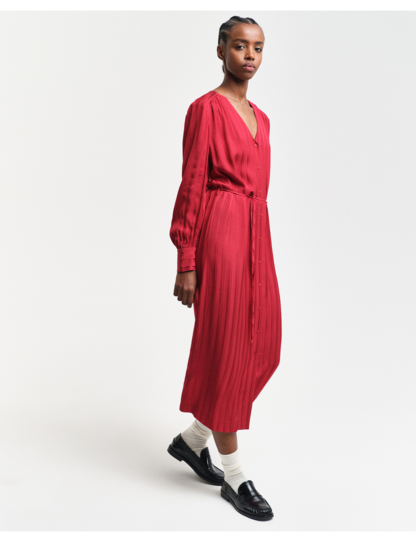 Vestido em cetim Vermelho