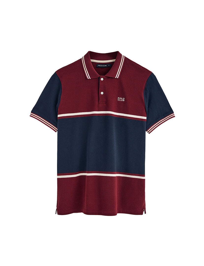 Pólo Veil Vermelho e Azul