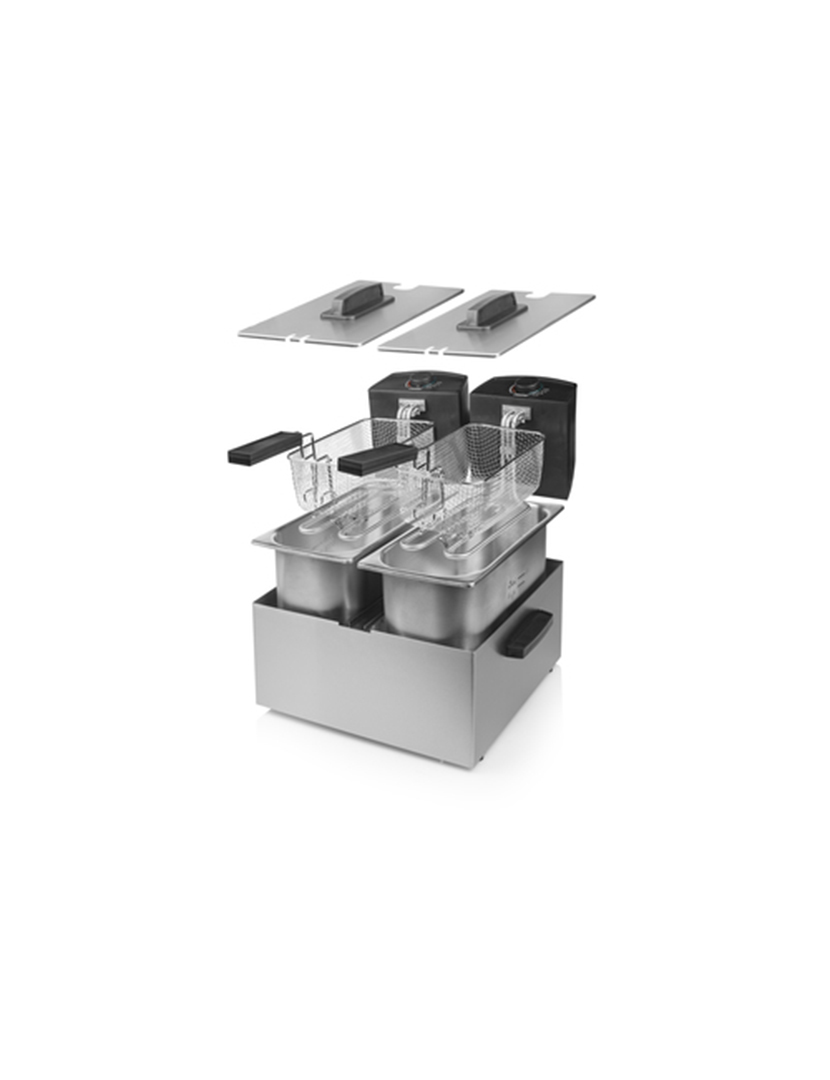 Fritadeira Dupla 2x3L Inox 