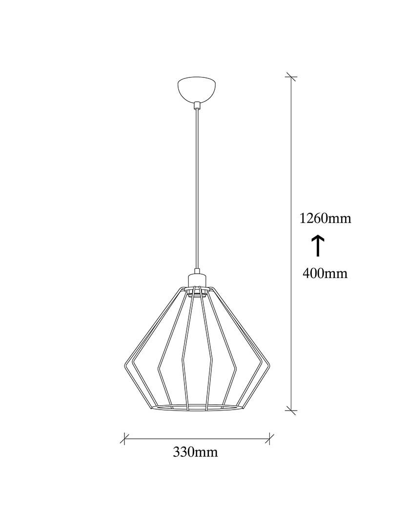 Candeeiro Suspenso Maden 4516