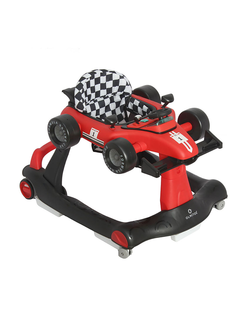 Andador de Corrida 3 Em 1 Vermelho e Preto