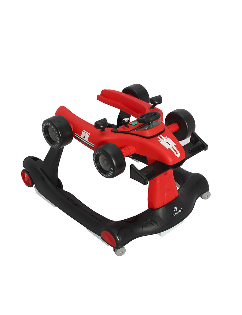 Andador de Corrida 3 Em 1 Vermelho e Preto