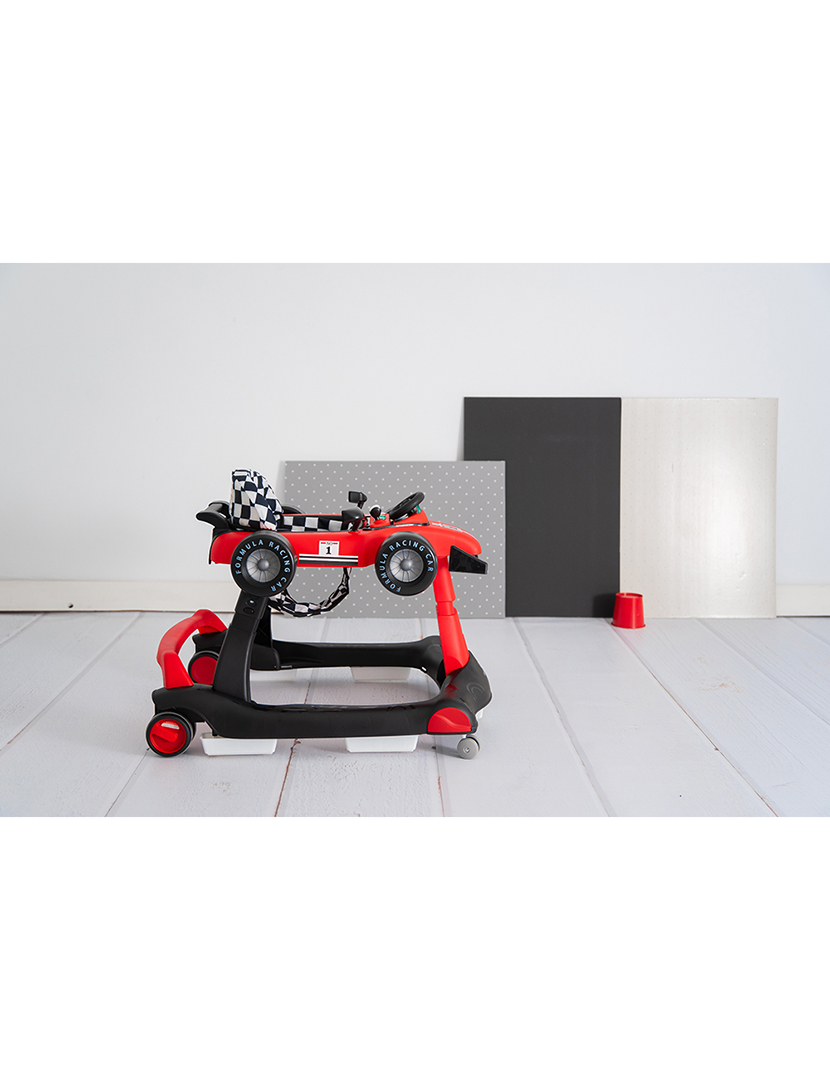 Andador de Corrida 3 Em 1 Vermelho e Preto