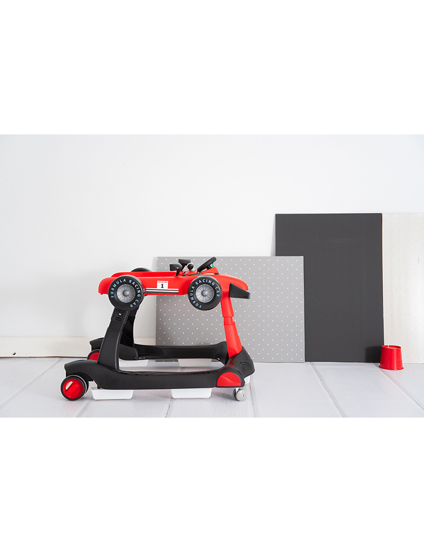 Andador de Corrida 3 Em 1 Vermelho e Preto