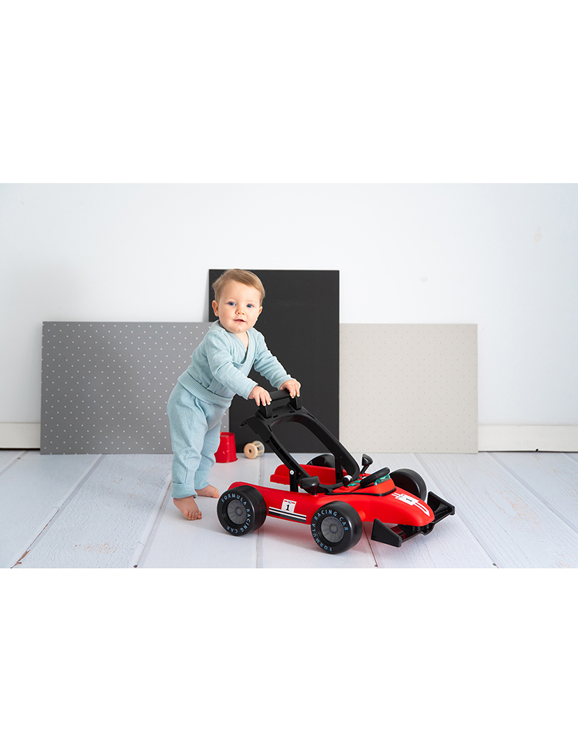 Andador de Corrida 3 Em 1 Vermelho e Preto