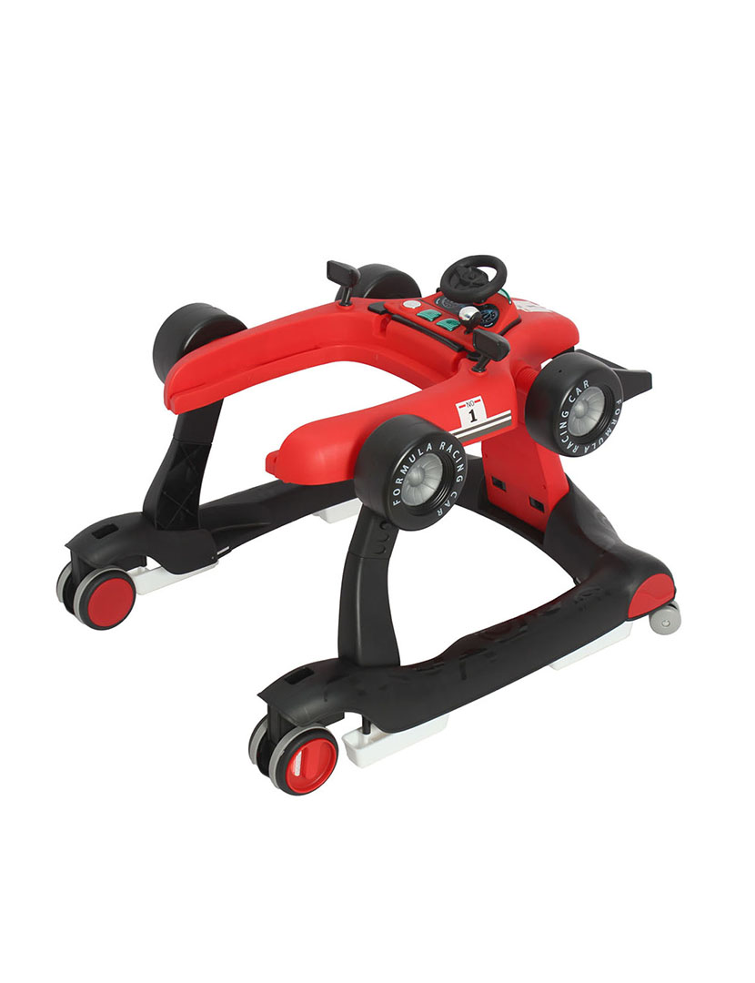 Andador de Corrida 3 Em 1 Vermelho e Preto