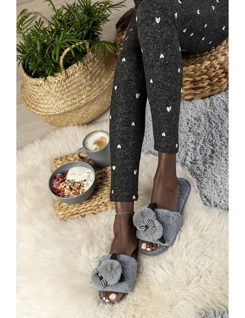 Chinelo de Casa Feminino Cinzento