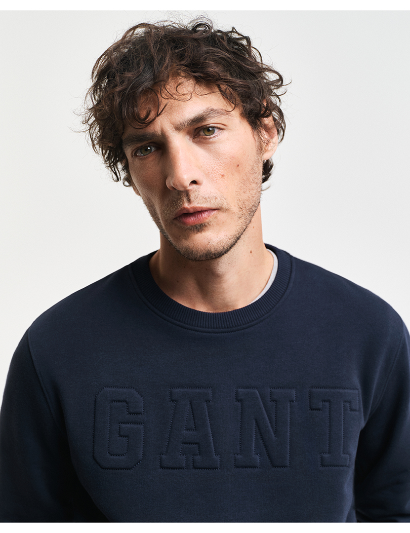 Sweatshirt Embossed Azul