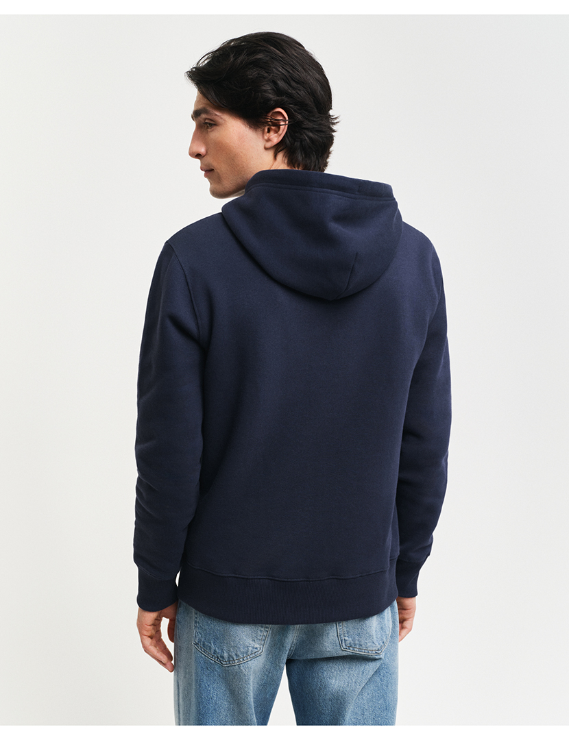 Sweatshirt zip Embossed Azul