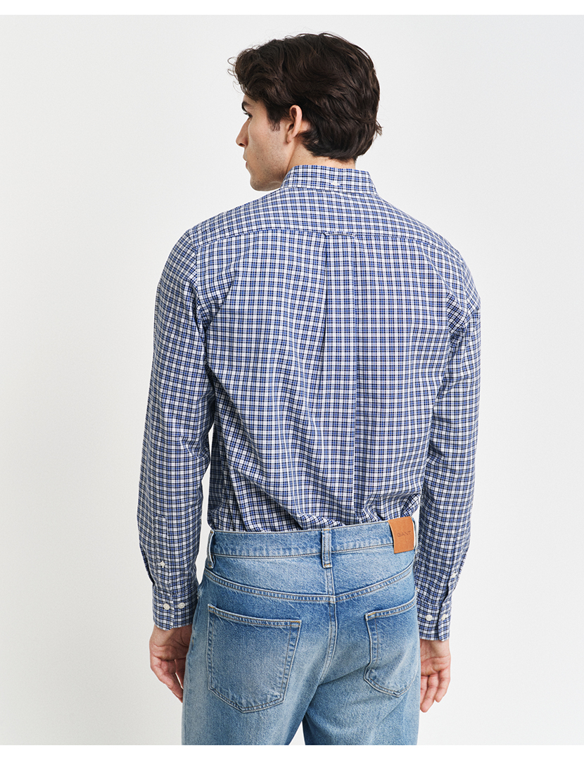 Camisa Xadrez Regular Fit Azul