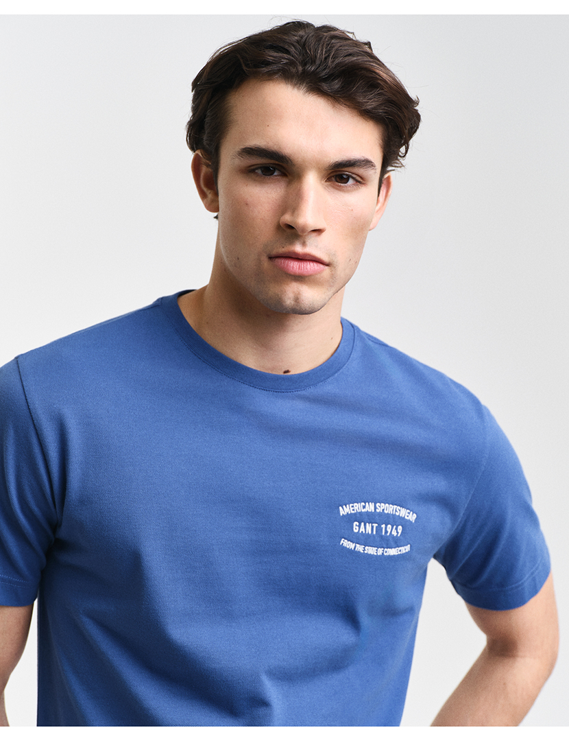 T-Shirt Gráfica Small Pique Azul