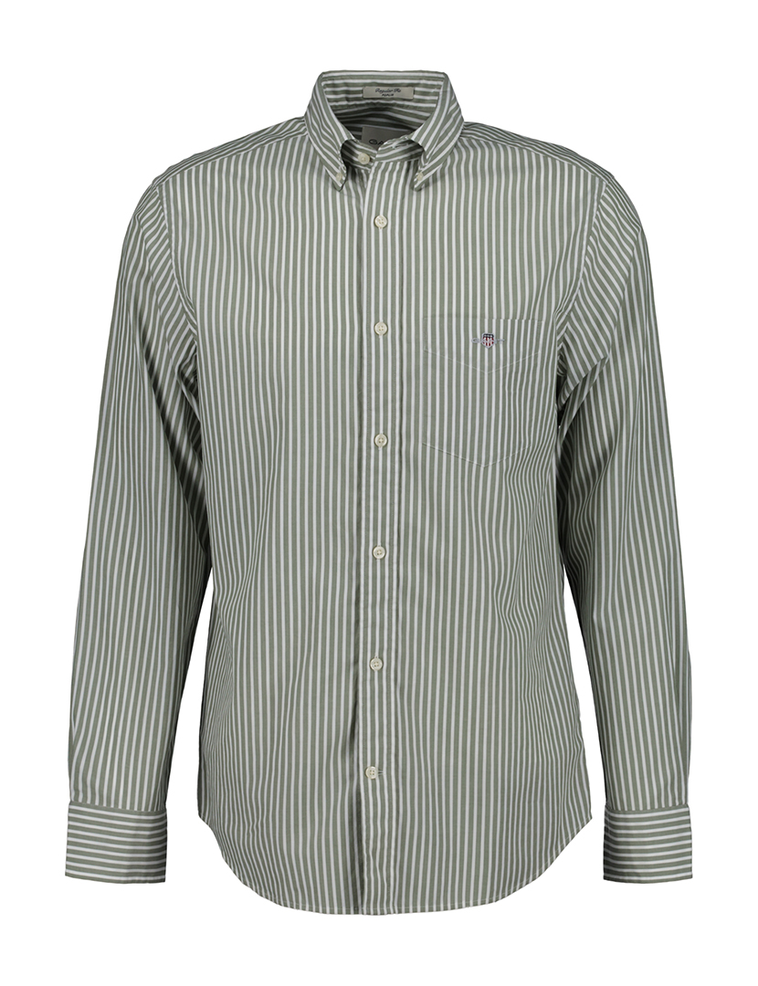 Camisa Regular Fit Classic Riscas Verde