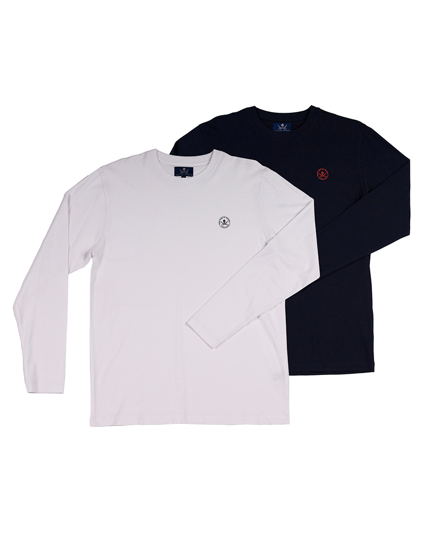 Pack 2 Camisolas Homem com Logotipo Branco e Azul