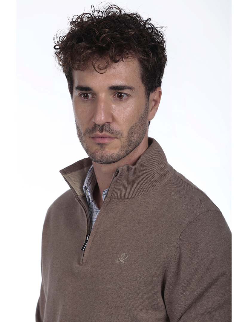 Pack 2 Pullovers Homem Castanho e Azul