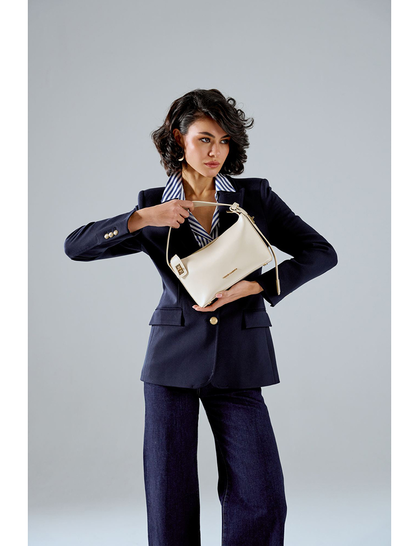 Mala Ombro Senhora Novara Bege