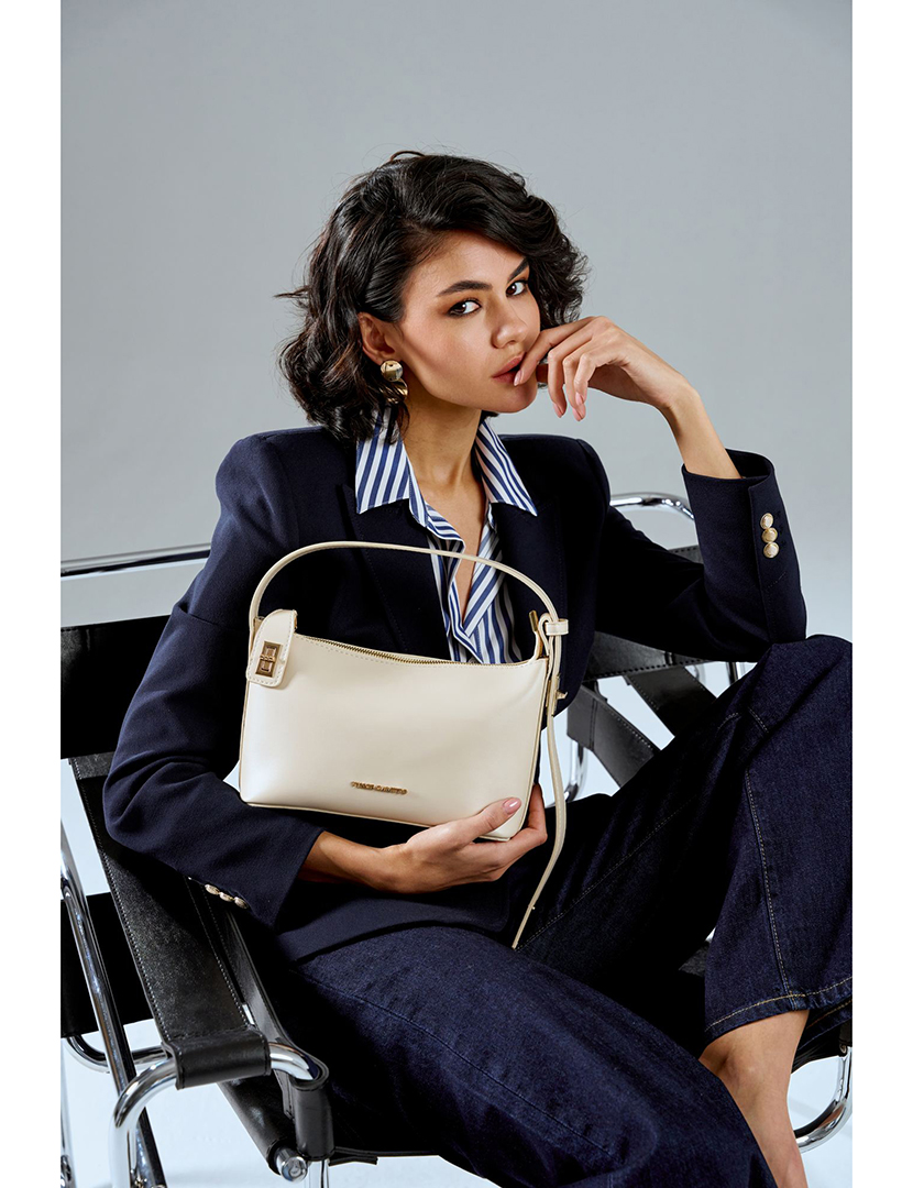 Mala Ombro Senhora Novara Bege