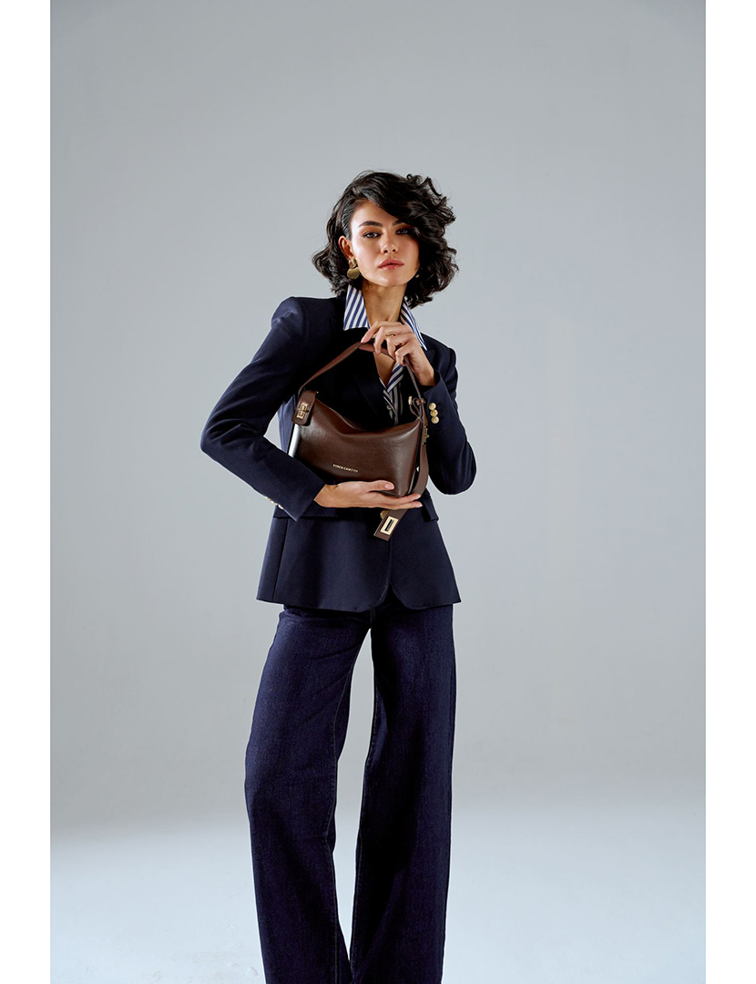 Mala Ombro Senhora Novara Castanho