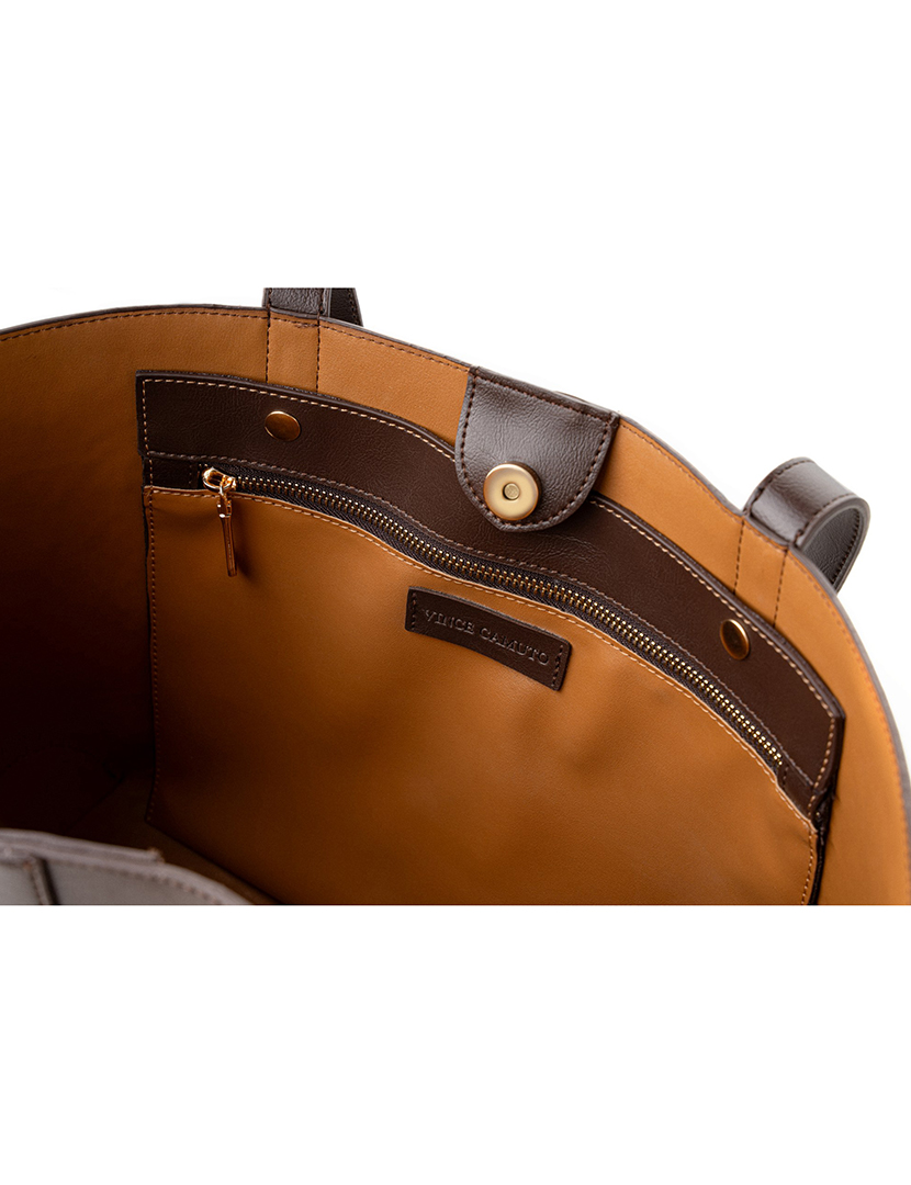 Tote Bag Senhora Savona Chocolate e Castanho