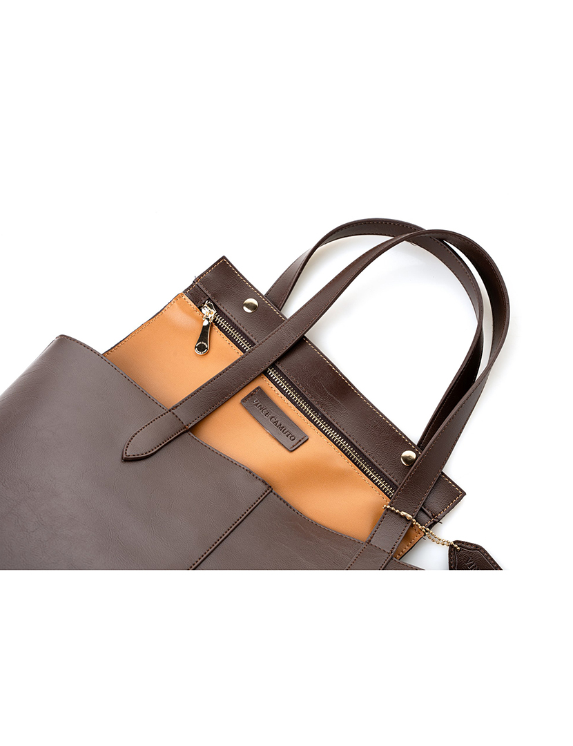 Tote Bag Senhora Savona Chocolate e Castanho