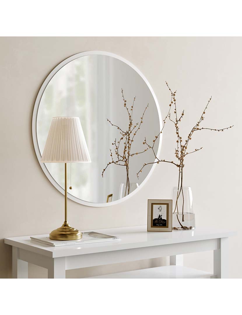 Espelho Dekoratif Yuvarlak Branco