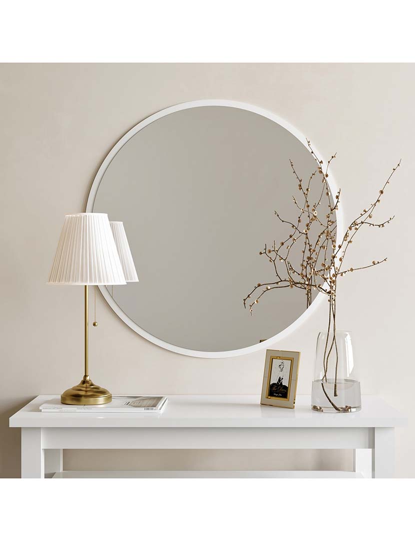 Espelho Dekoratif Yuvarlak Branco