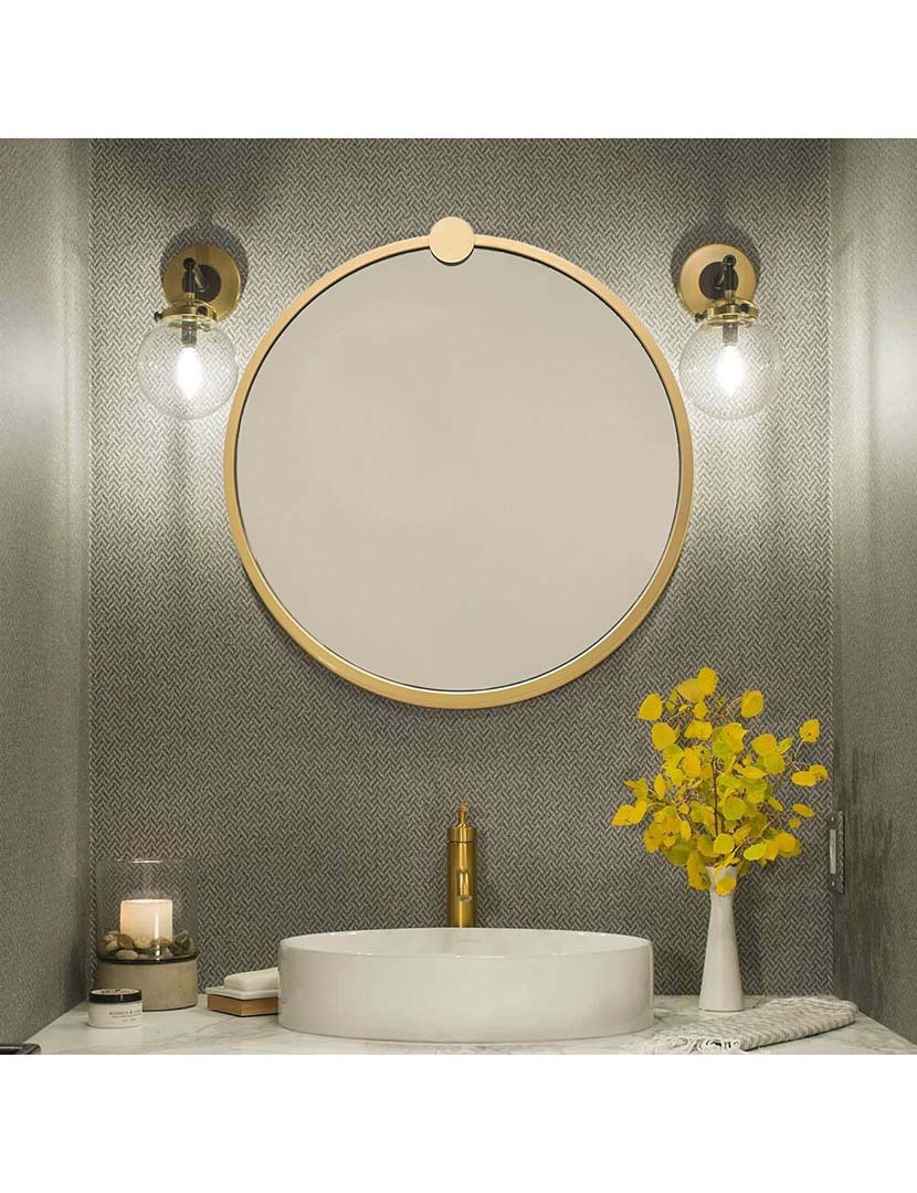 Espelho Yuvarlak Ayna A708 Dourado