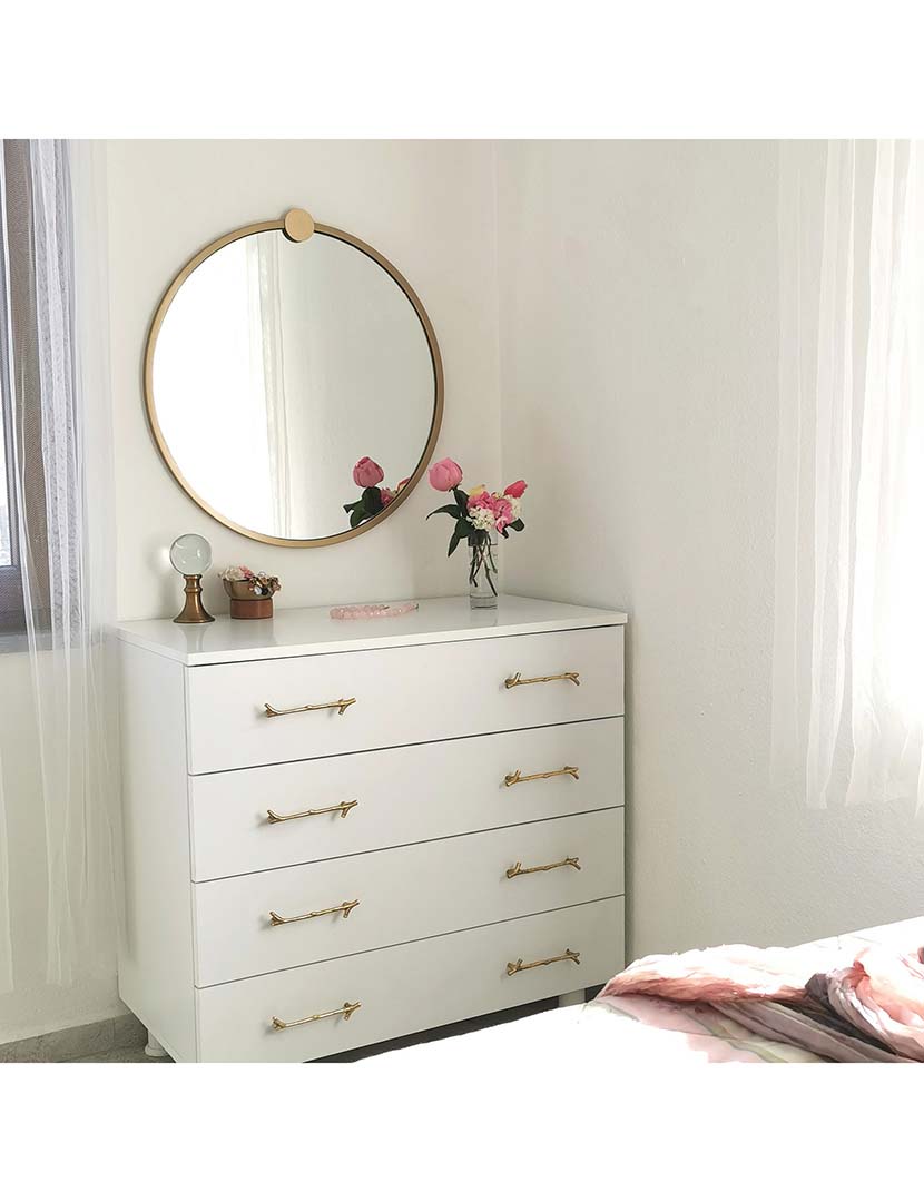 Espelho Yuvarlak Ayna A708 Dourado