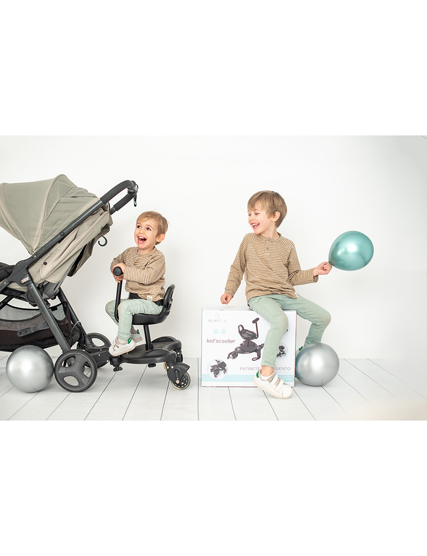 Scooter e Assento Infantil Preto