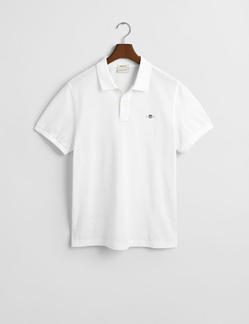 Pólo Manga Curta Reg Shield Branco