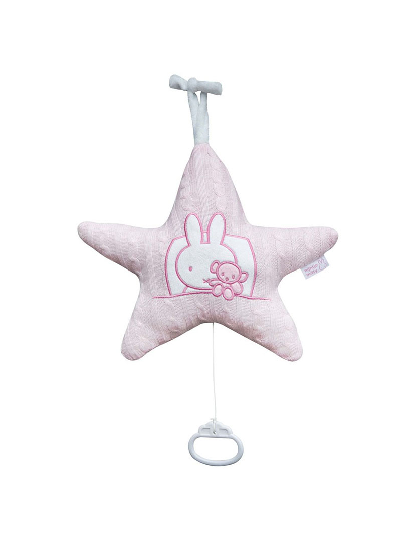 Estrela Pendente Musical Miffy Rosa