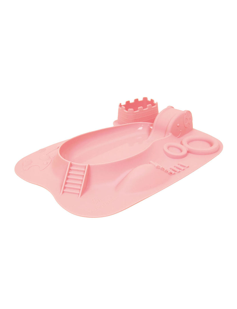 Prato de Silicone Divertido Porquinho Rosa