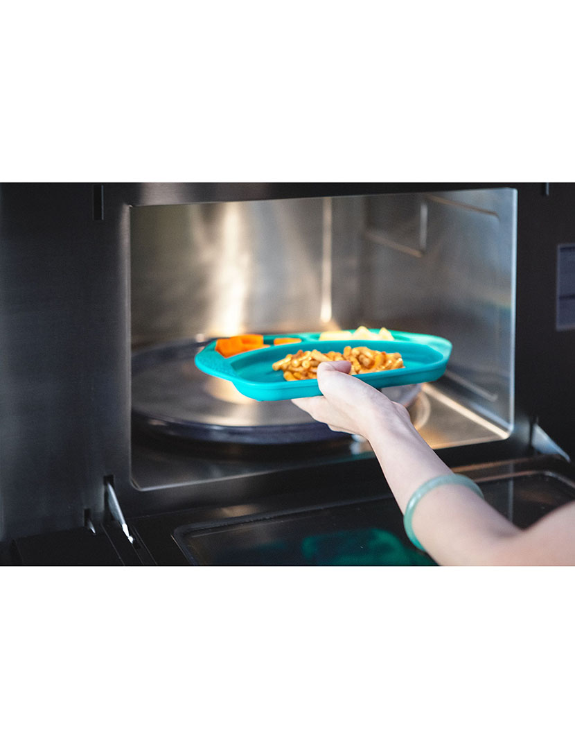 Prato c/ Divisória em Silicone Elefante Verde