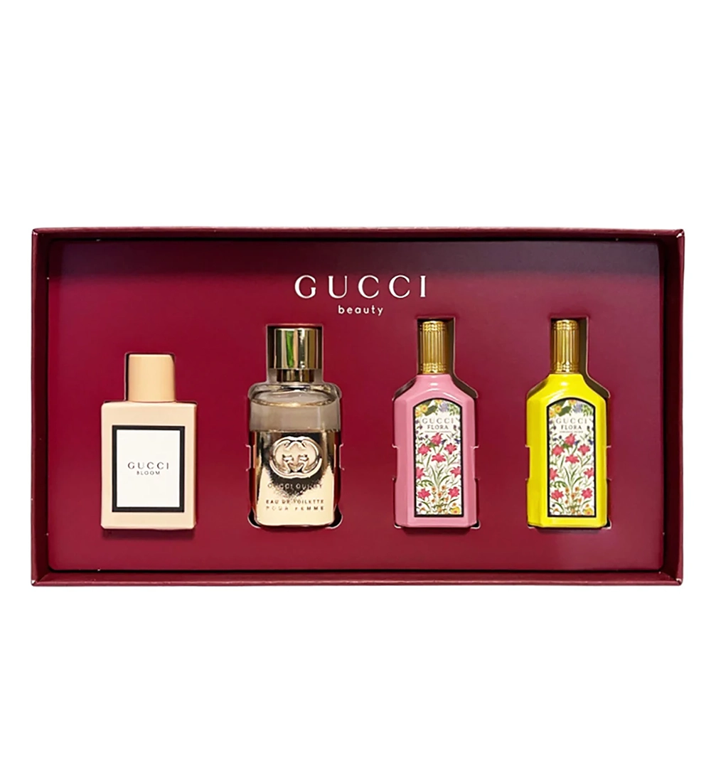 Gucci Mini Set 4 x 5 ml (Gorgeous Orchid Ep + Georgeous Gardenia Ep + Guilty Et + Bloom Ep)