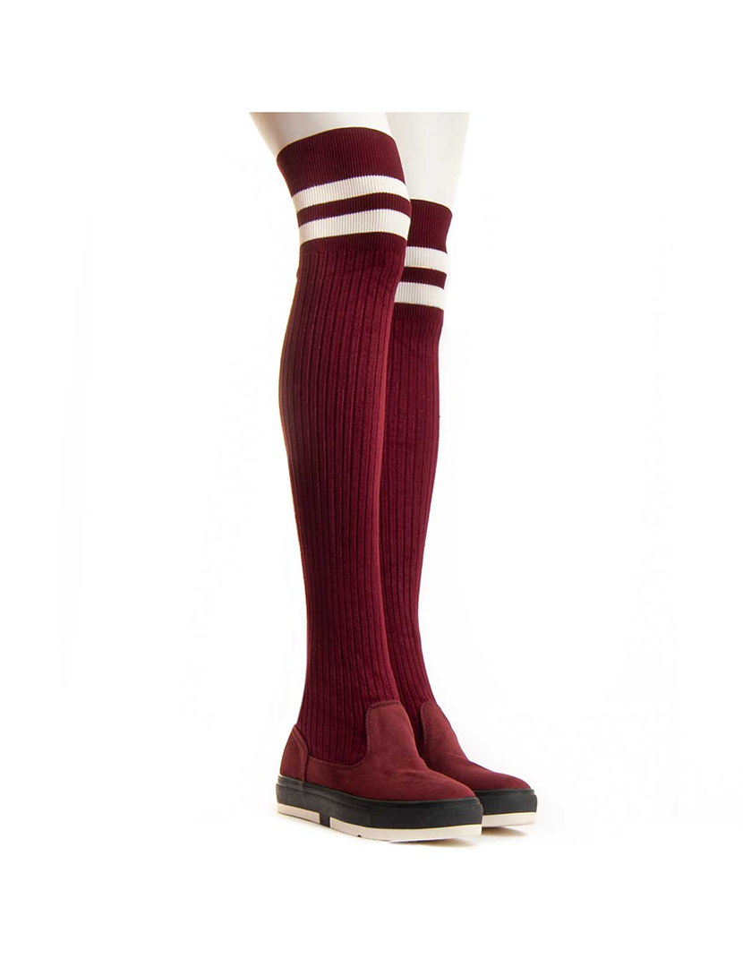 Botas com Plataforma Senhora Vermelho