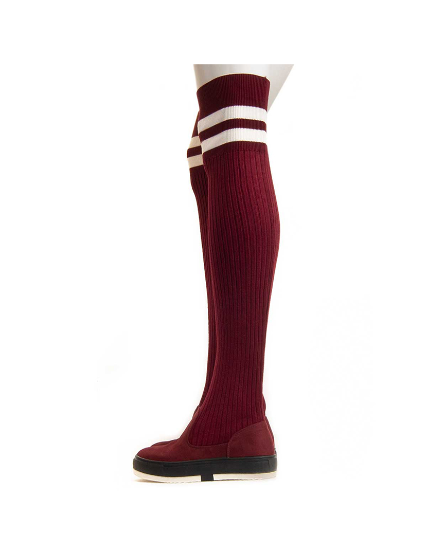 Botas com Plataforma Senhora Vermelho