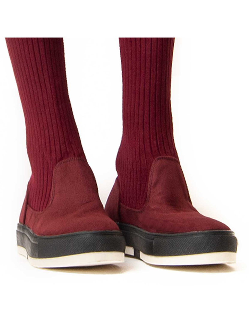 Botas com Plataforma Senhora Vermelho
