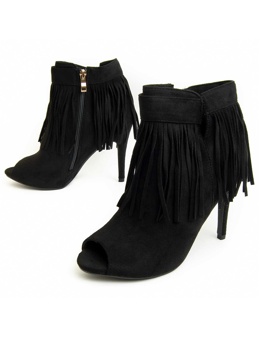 Botins com Salto Senhora Preto