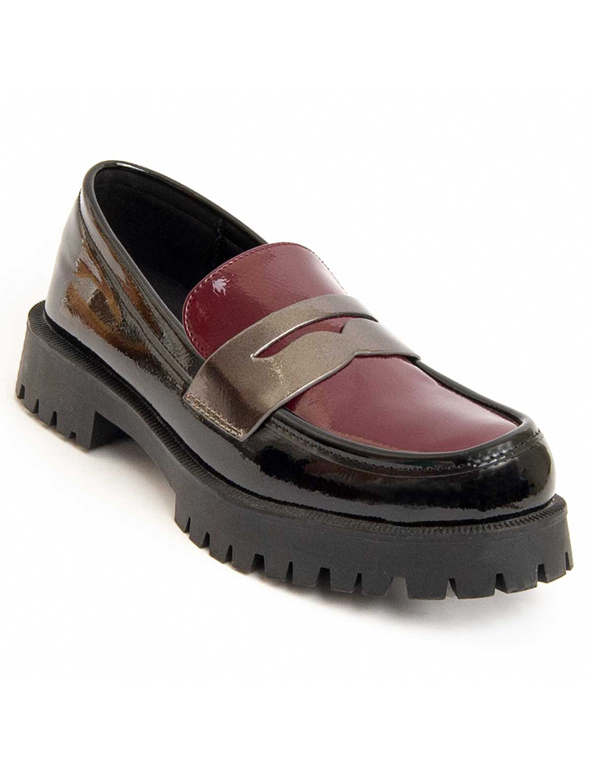 Mocassins de Plataforma Senhora Preto